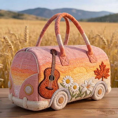 Sunset Strummer hand-quilted Kombi weekender