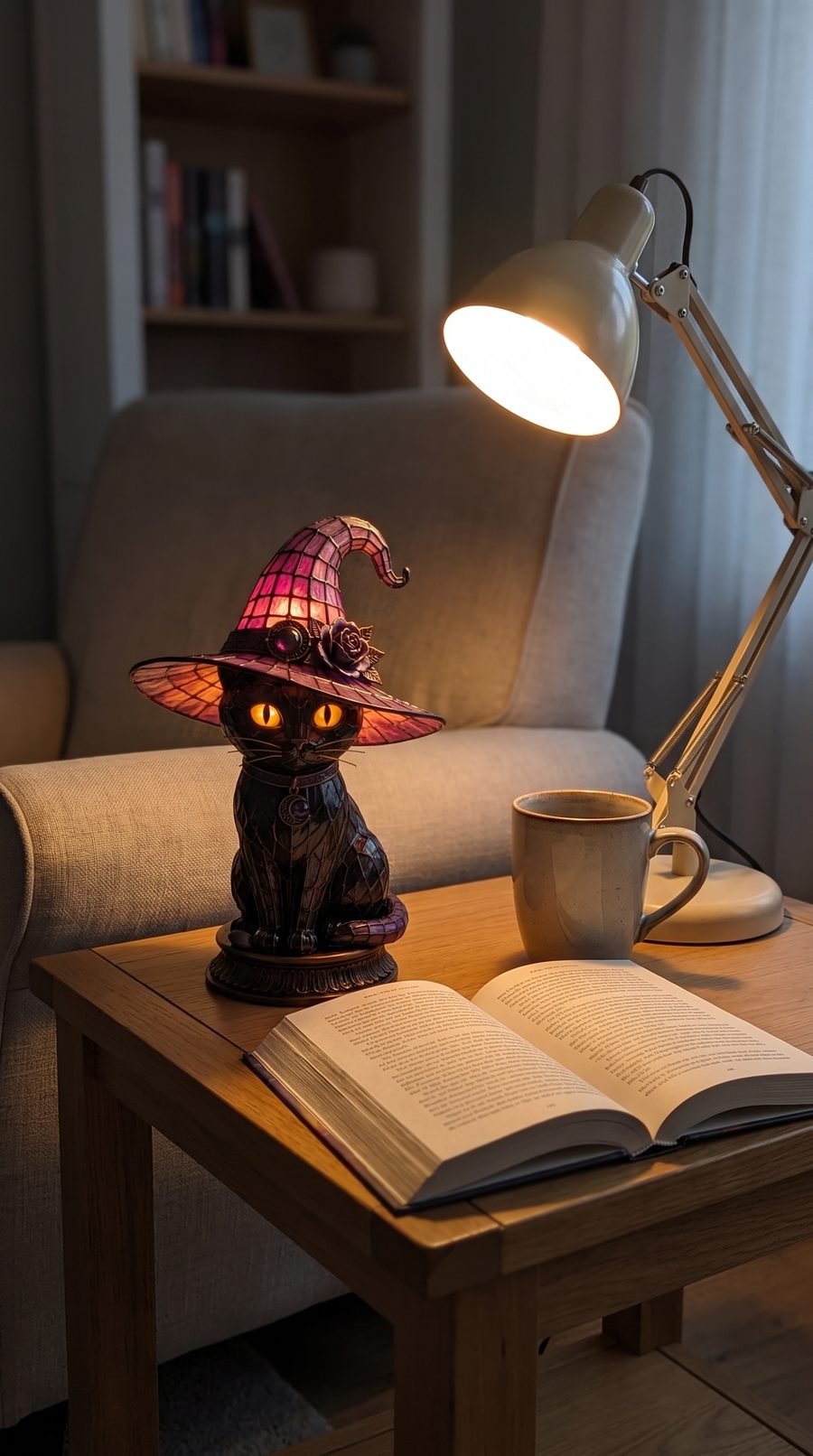 Customer photo: the lamp on a living room side table