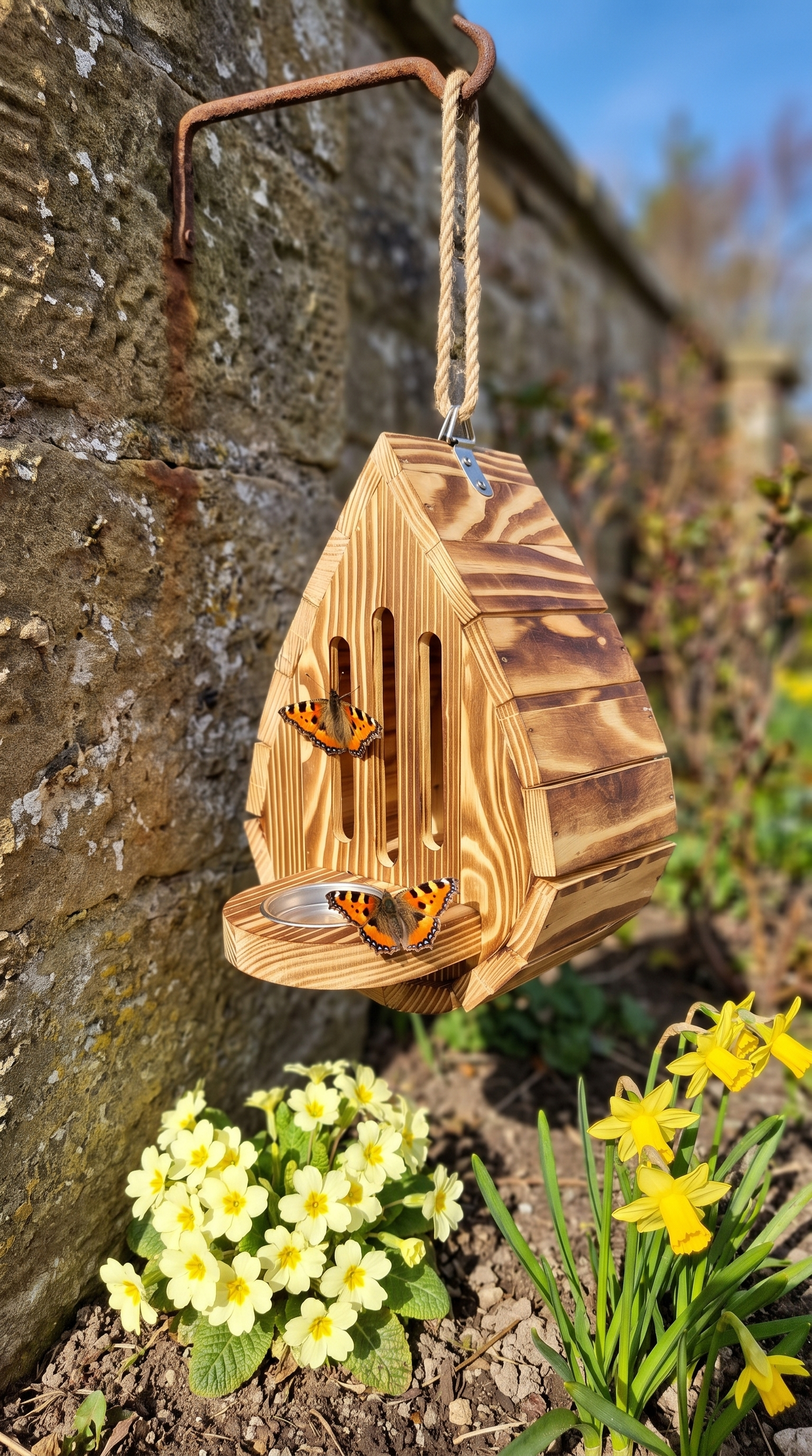 Two Small Tortoiseshells on the butterfly house in March